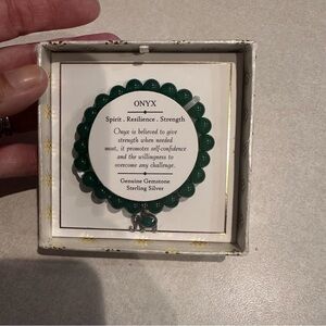 Shivam Good Fortune Green Onyx Gemstone Bracelet